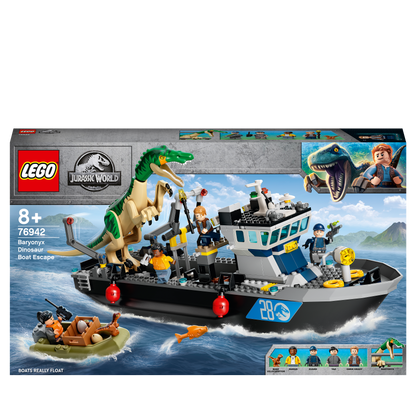LEGO® Jurassic World Baryonyx Dinosaur Boat Toy 76942