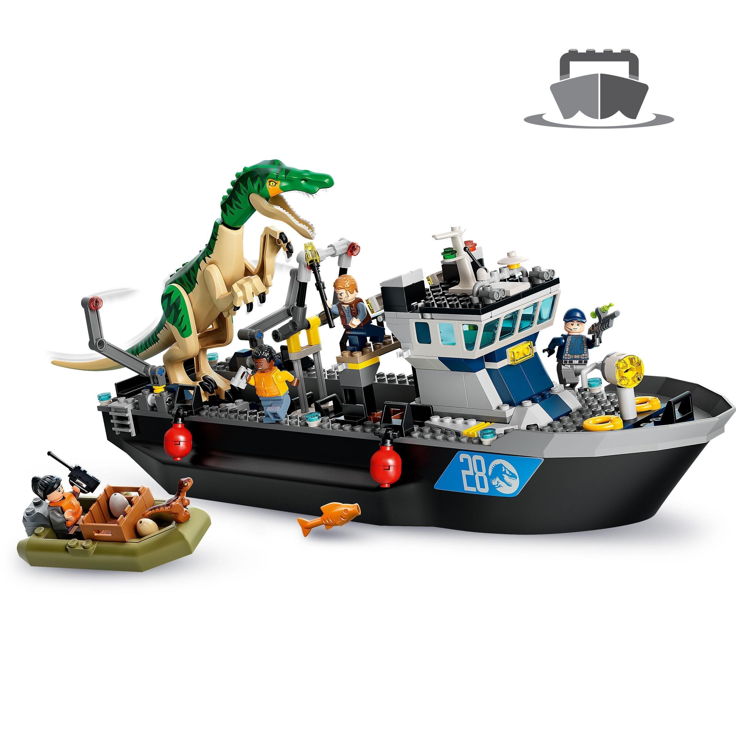 LEGO® Jurassic World Baryonyx Dinosaur Boat Toy 76942