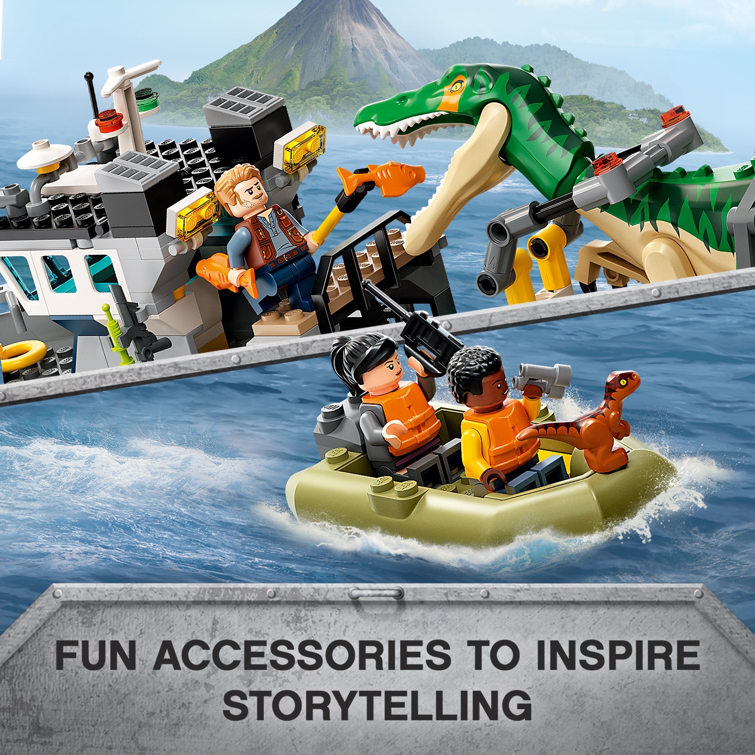 LEGO® Jurassic World Baryonyx Dinosaur Boat Toy 76942