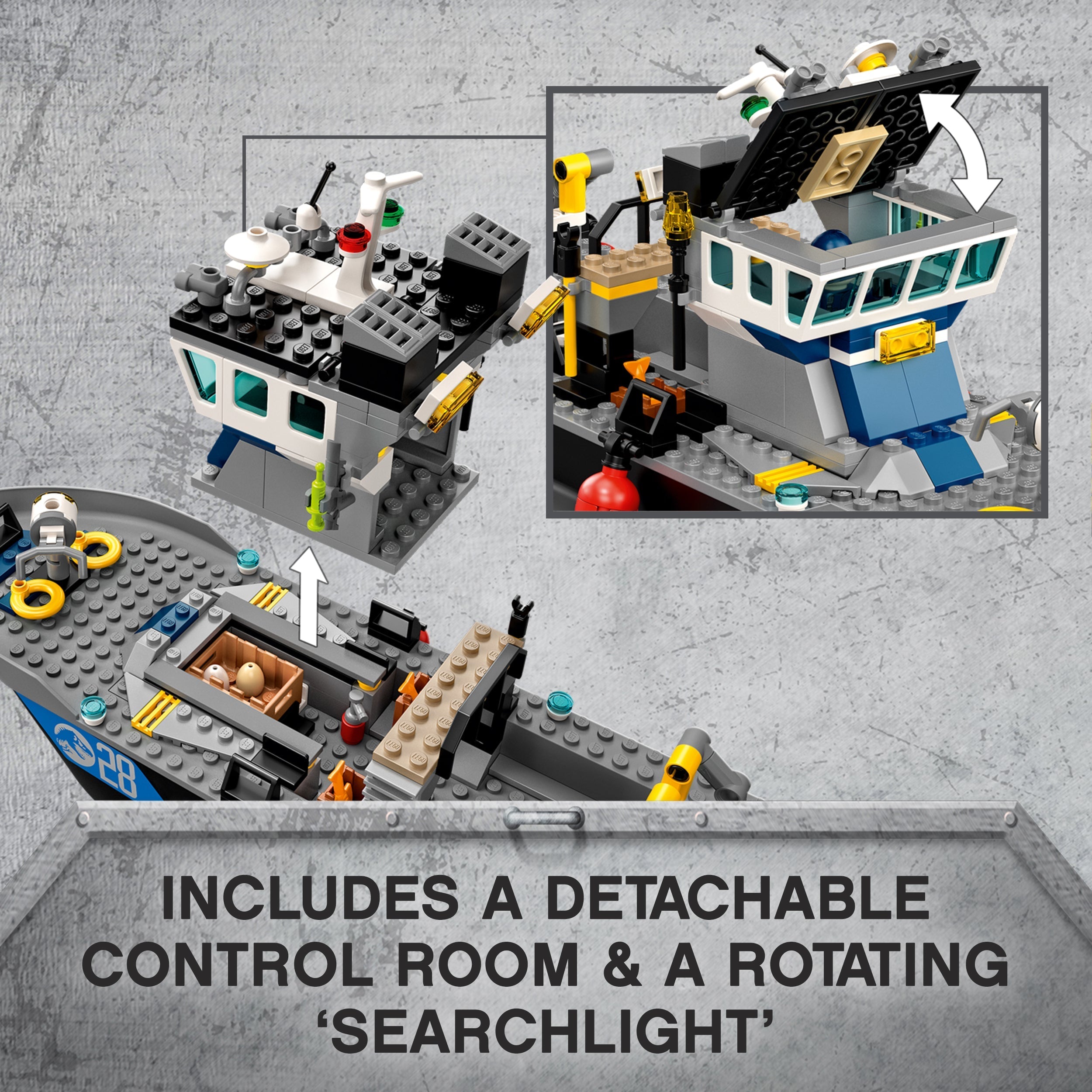 LEGO® Jurassic World Baryonyx Dinosaur Boat Toy 76942