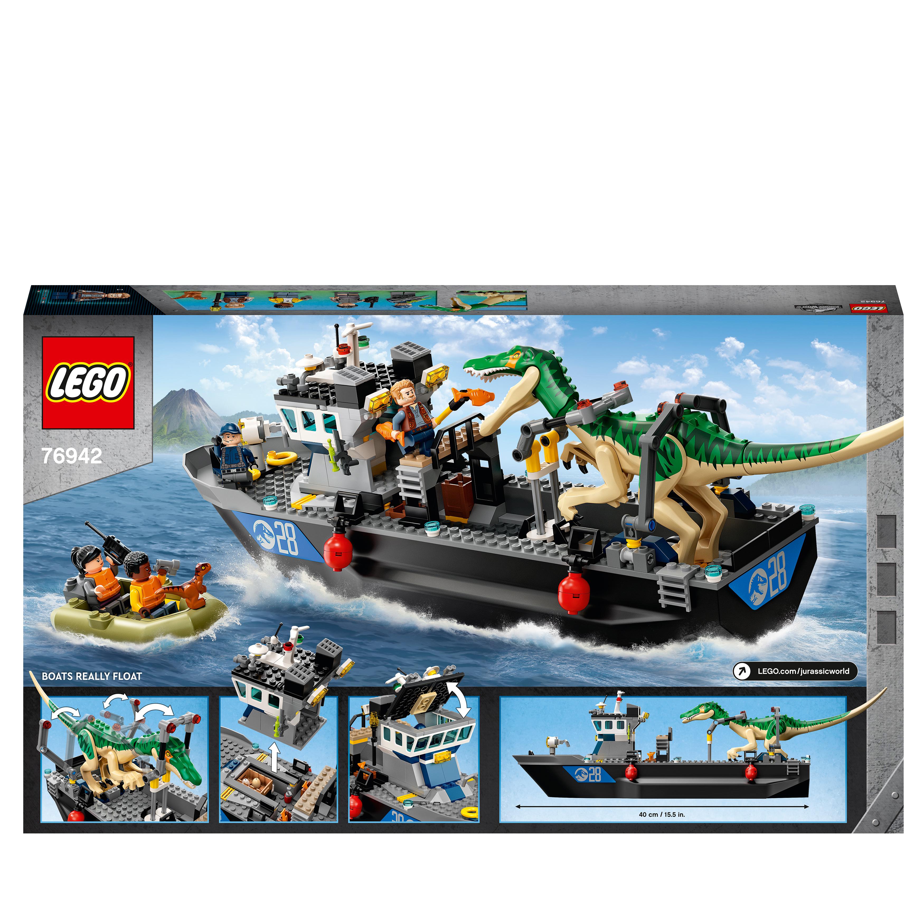 LEGO® Jurassic World Baryonyx Dinosaur Boat Toy 76942