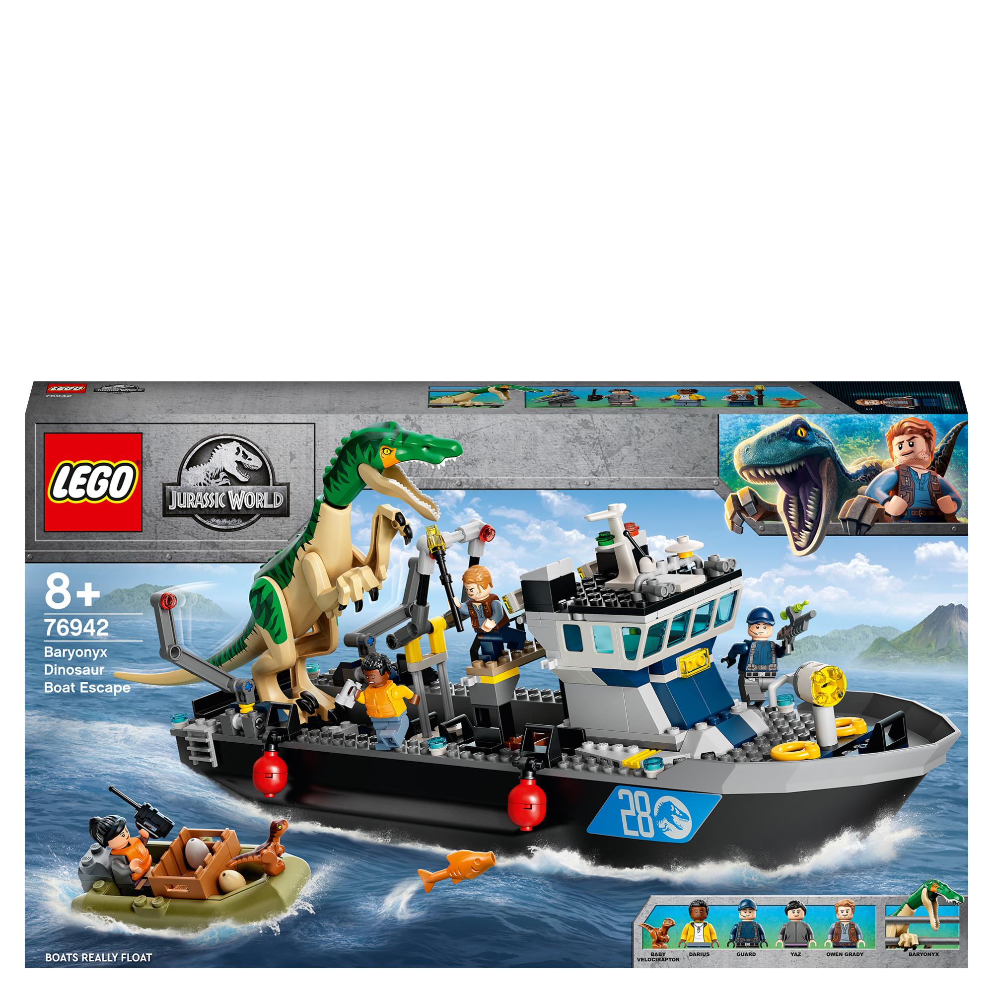 LEGO® Jurassic World Baryonyx Dinosaur Boat Toy 76942