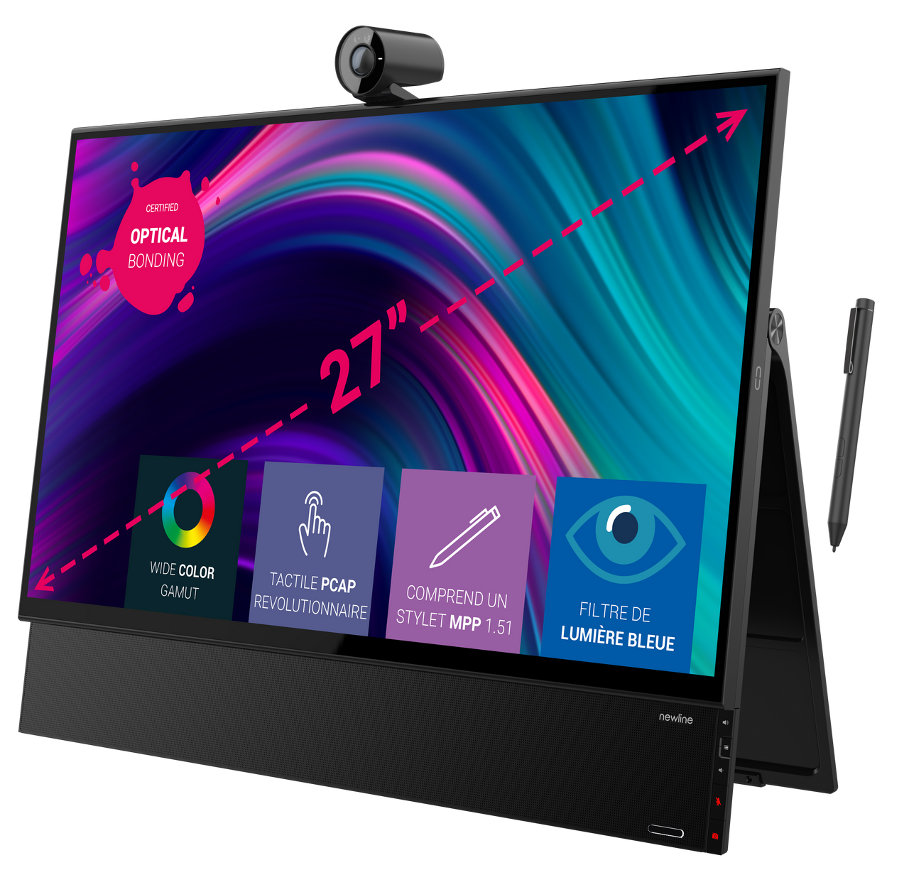 NEWLINE Flex 27" PCAP Interactive 4K Desktop Touch Display