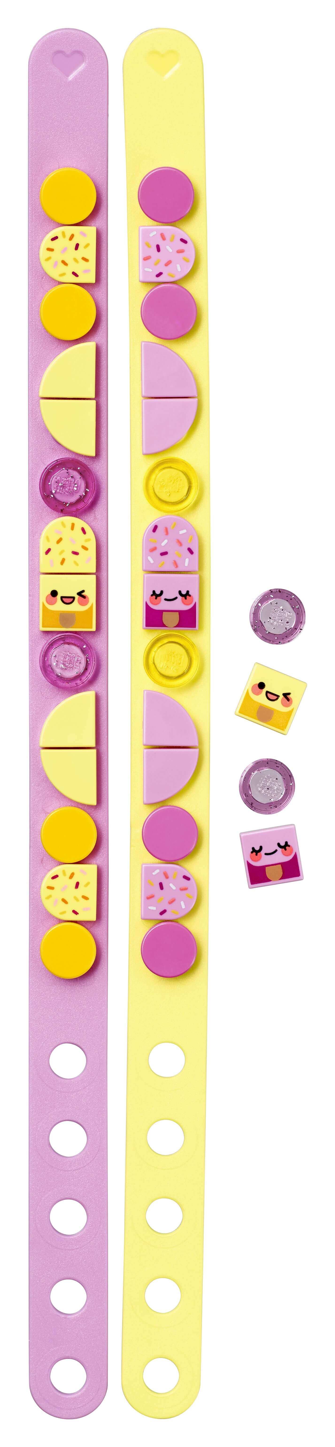 LEGO® DOTS Ice Cream Besties Bracelets Set 41910 with colorful tiles and adjustable bracelets for kids' crafting fun.