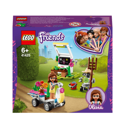 LEGO Friends Olivia's Flower Garden Play Set 41425 features a garden, greenhouse, and vehicle for creative play.