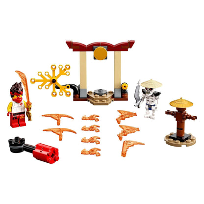 LEGO NINJAGO Epic Battle Set featuring Kai and Skulkin with various accessories for epic ninja battles.