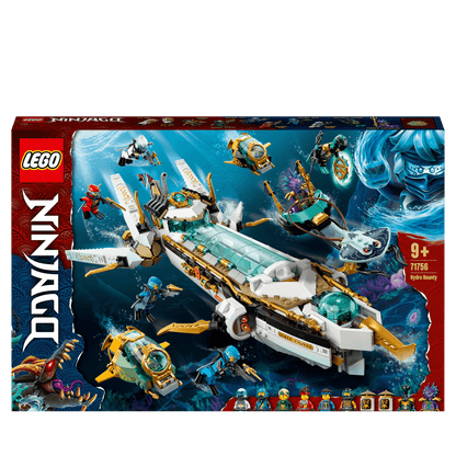 LEGO® NINJAGO Hydro Bounty Submarine Set 71756 with 10 minifigures, perfect for underwater battles.