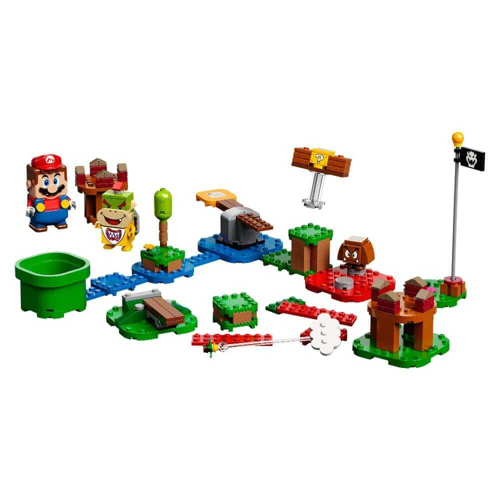 LEGO Super Mario Adventure Start Course Set 71360 with Mario figure, platforms, and toy figures for interactive play.