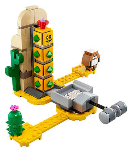 LEGO® Super Mario™ Desert Pokey Expansion Set 71363 with hammer turntable and Monty Mole character