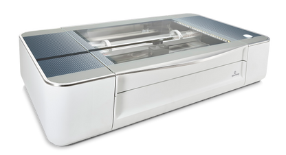 Glowforge Plus laser cutter showcasing its sleek design and powerful engraving capabilities.