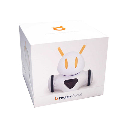 Photon Robot EDU packaging designed for teaching interdisciplinary subjects and coding to students.