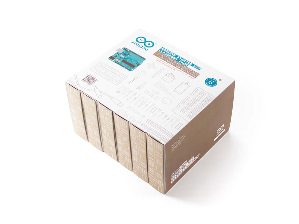Arduino Education Starter Kit Classroom Pack with 6 sets for hands-on electronics and programming projects.