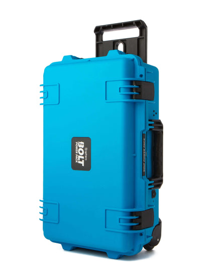 BOLT™ Empty Power Pack Case in blue, designed for storing and charging Sphero BOLT™ robots while traveling.