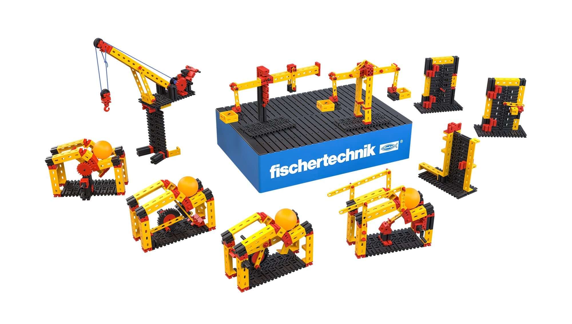 CLASS SET Simple Machines from fischertechnik for teaching physics to primary school students.