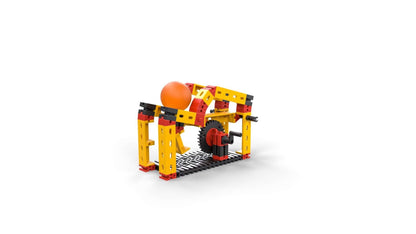 Class Set Simple Machines model demonstrating basic physics principles with gears and an orange ball.