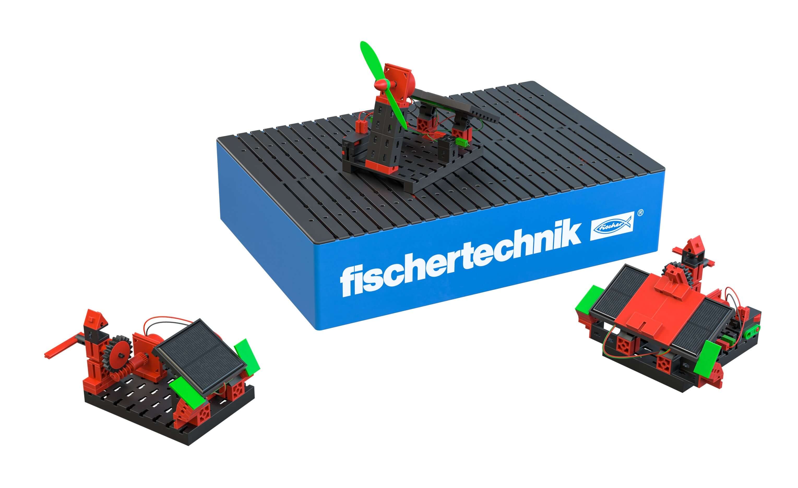 CLASS SET Solar Energy with solar-powered models from fischertechnik for teaching renewable energy concepts.