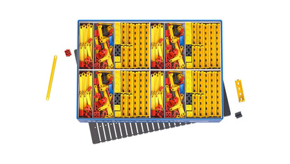 Colorful classroom statics set for primary school, featuring educational construction materials for hands-on learning.
