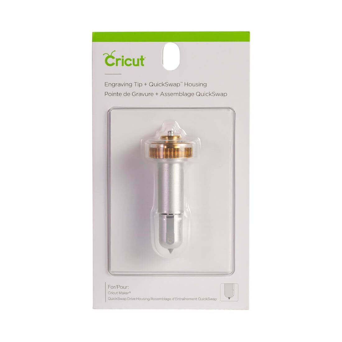 Cricut Maker Engraving Tip with QuickSwap Housing for intricate designs on various materials.