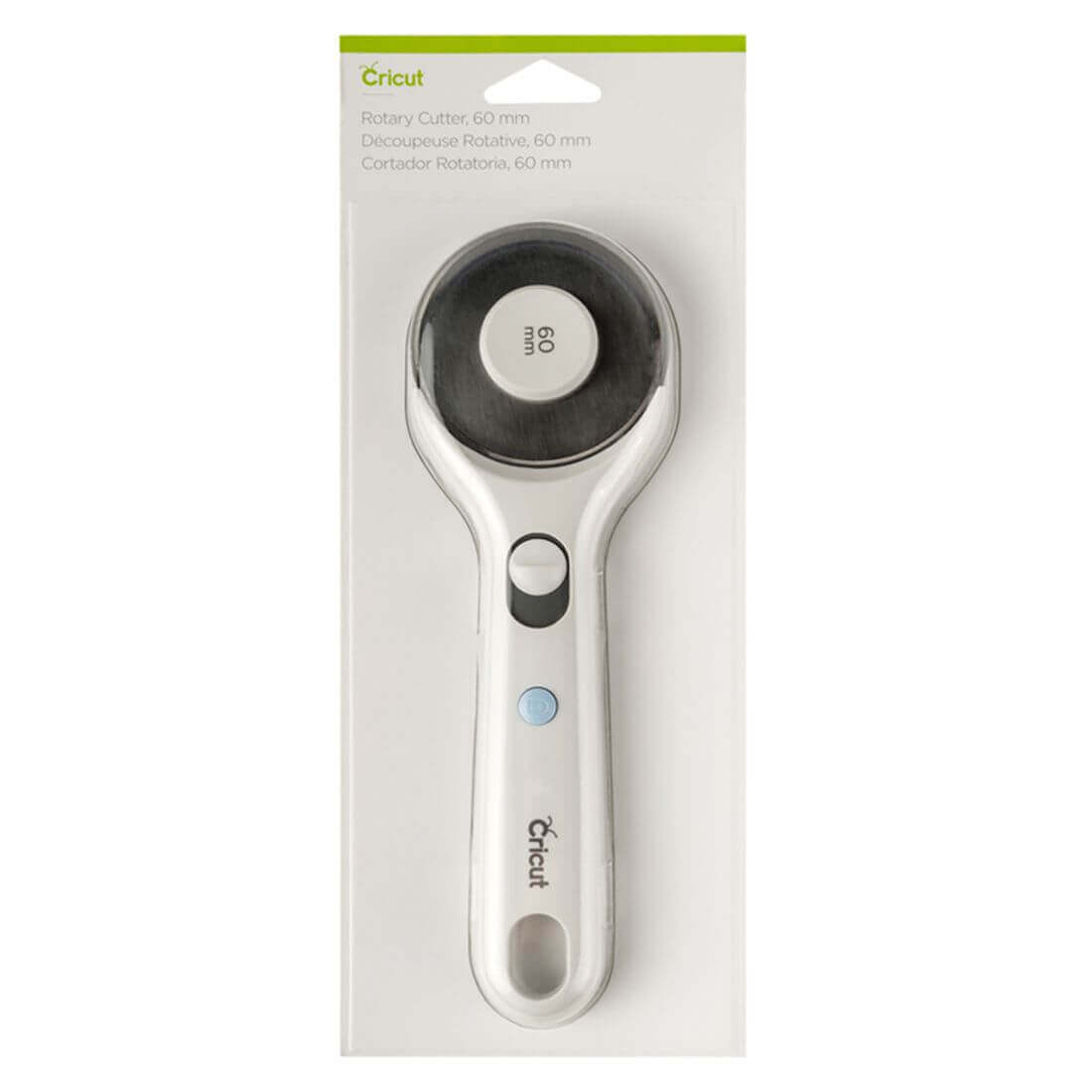 Cricut 60mm Rotary Cutter with premium steel blade, designed for precision cutting of multiple fabric layers.