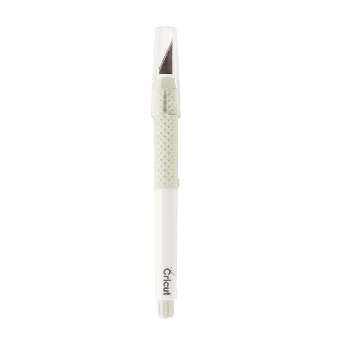 Cricut TrueControl Knife with premium steel blade for precision cutting on various materials like cardstock and fabric.