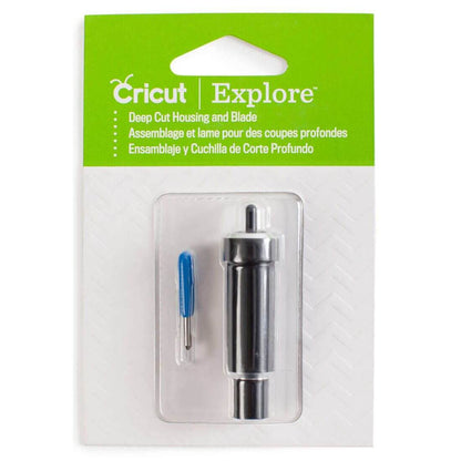 Cricut Explore Deep Cut Blade and Housing for versatile cutting of various materials in crafting projects.