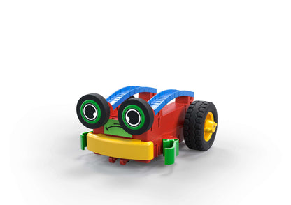 Colorful coding robot toy for kids, designed to make coding basics fun and engaging in primary school.