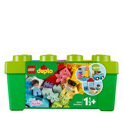LEGO® DUPLO Classic Brick Box Set 10913, colorful building blocks for toddlers, includes storage for easy cleanup.