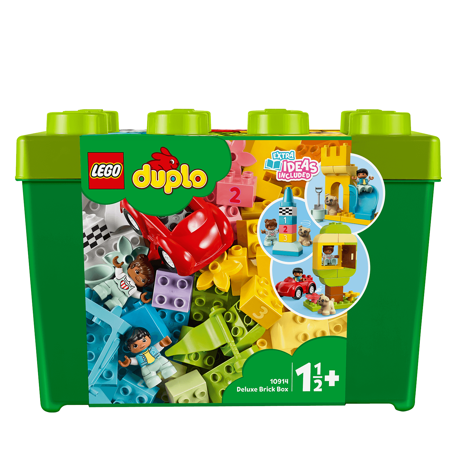 LEGO® DUPLO Classic Deluxe Brick Box Set 10914 featuring colorful bricks, toys, and creative play ideas for toddlers.