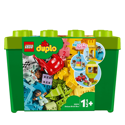LEGO® DUPLO Classic Deluxe Brick Box Set 10914 featuring colorful bricks, toys, and creative play ideas for toddlers.