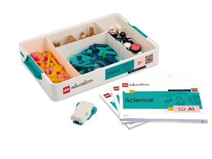 LEGO® Education Science Year 1-3 kit with colorful bricks, science materials, and lesson plans for hands-on learning.