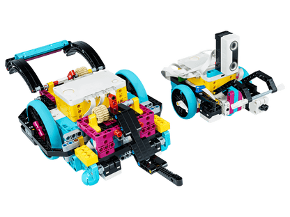 LEGO® Education SPIKE™ Prime Expansion Set 45681 showcasing advanced robotic creations for STEAM learning.