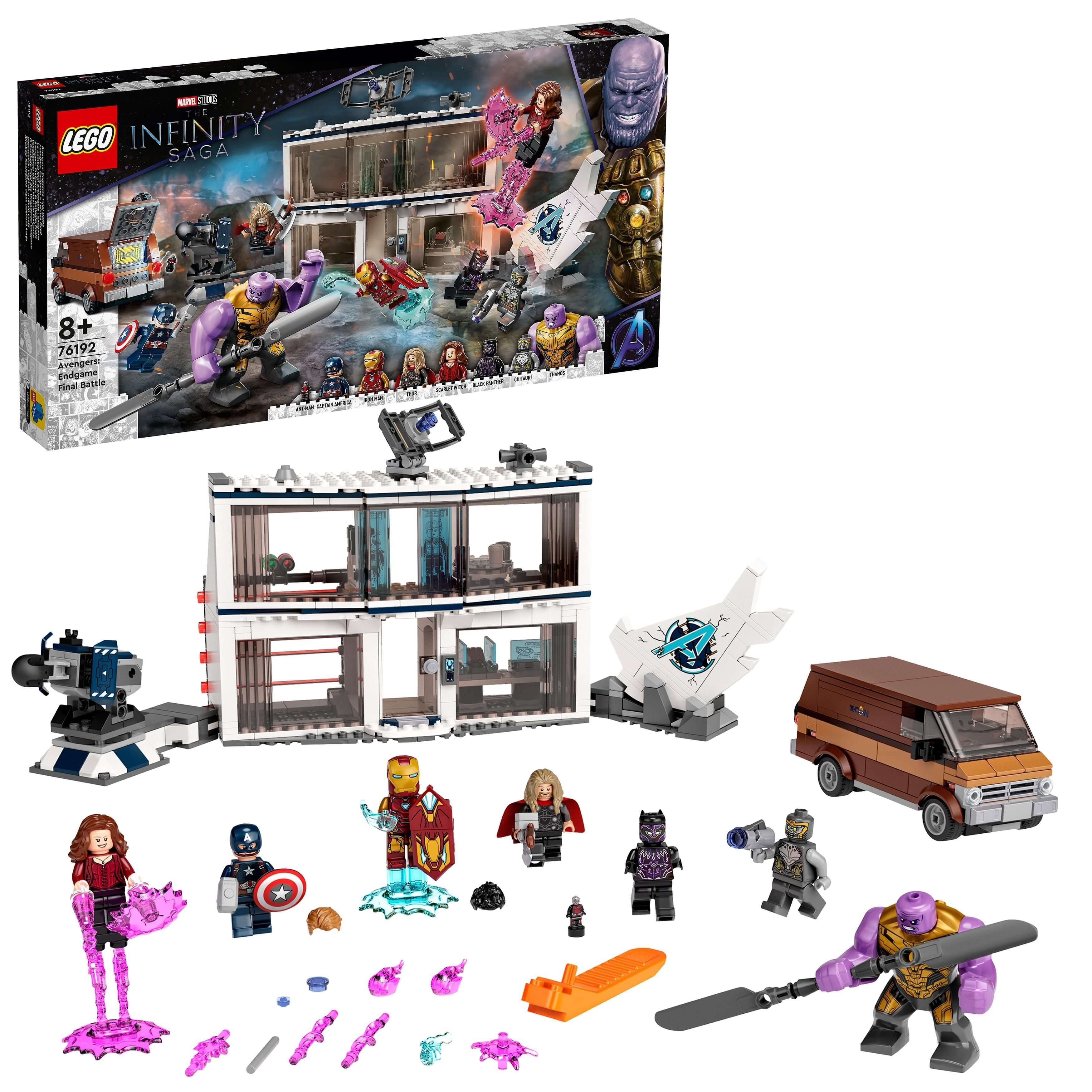 LEGO Marvel Avengers: Endgame Final Battle Set 76192 with heroes and Thanos figures for imaginative play.