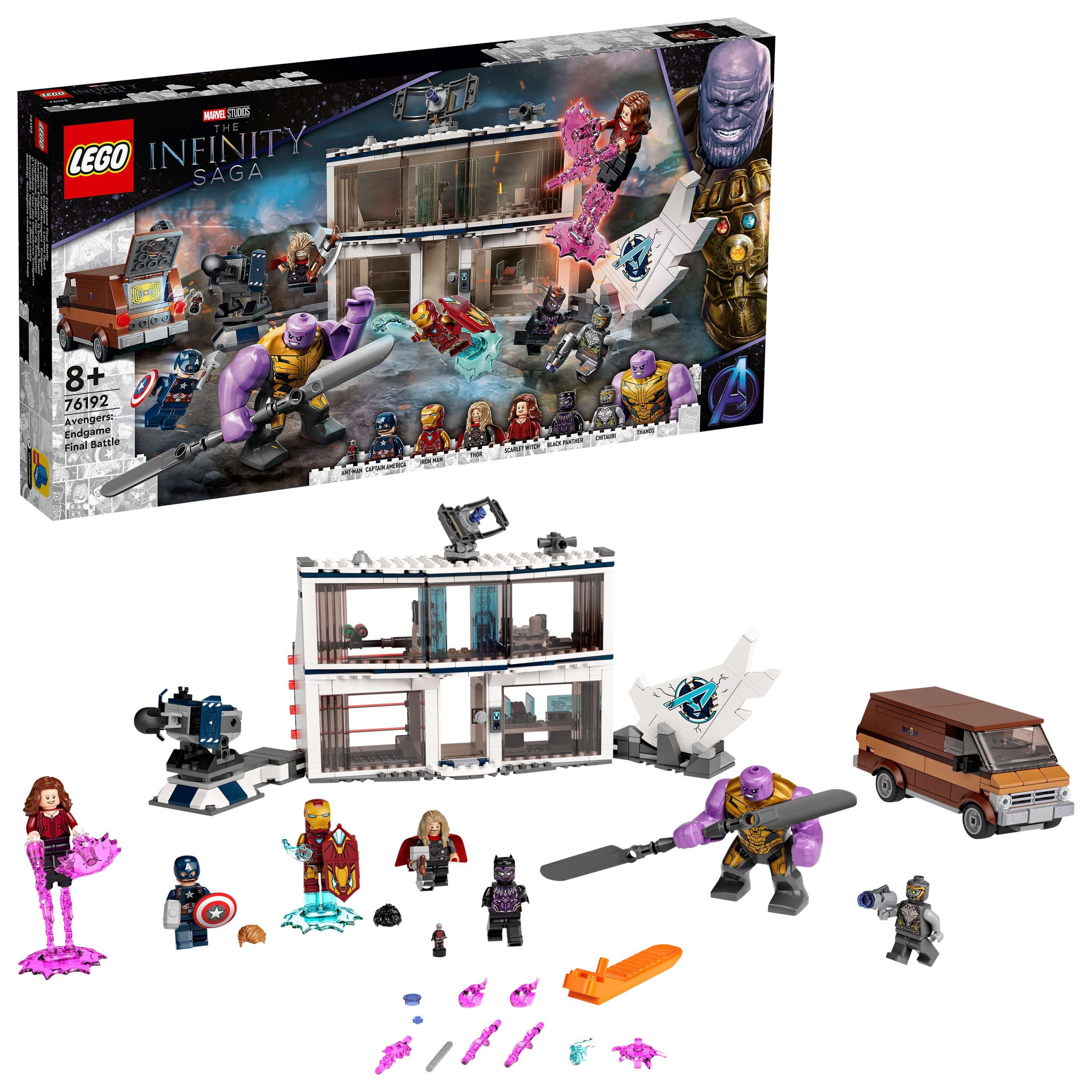 LEGO Marvel Avengers: Endgame Final Battle Set 76192 with minifigures and battle scene for imaginative play.