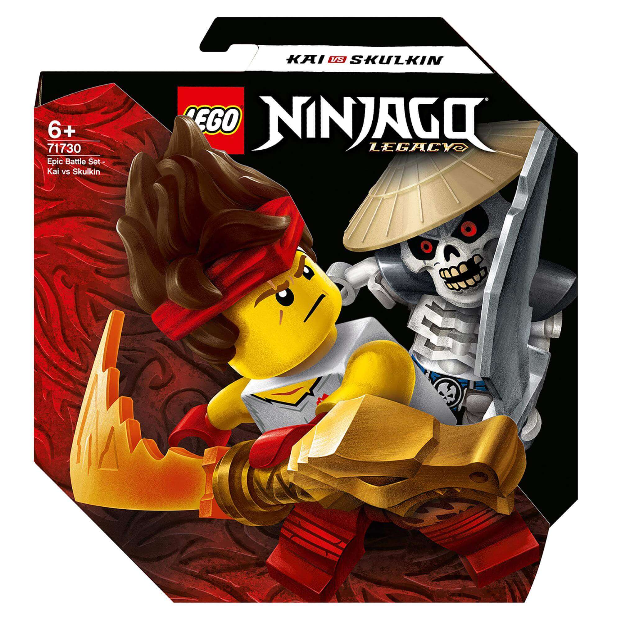 LEGO® NINJAGO Epic Battle Set featuring Kai and Skulkin, perfect for action-packed ninja play. Model 71730.