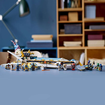 LEGO NINJAGO Hydro Bounty Submarine Set 71756 featuring 10 minifigures and various underwater battle scenes.