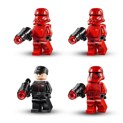 LEGO Star Wars Sith Troopers Battle Pack Set 75266 featuring four detailed Sith Trooper minifigures with weapons.