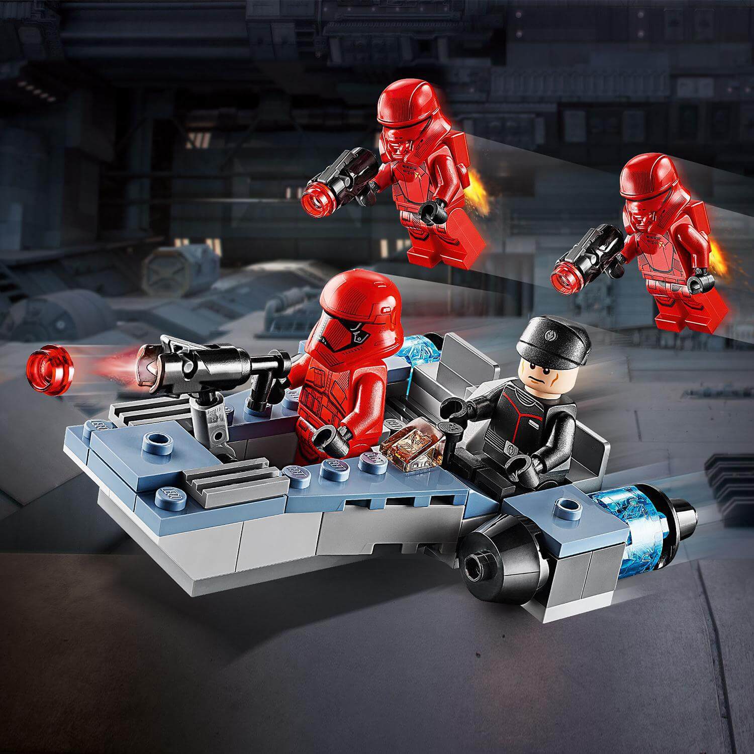 LEGO Star Wars Sith Troopers Battle Pack 75266 featuring red troopers in action with their ship and blasters.