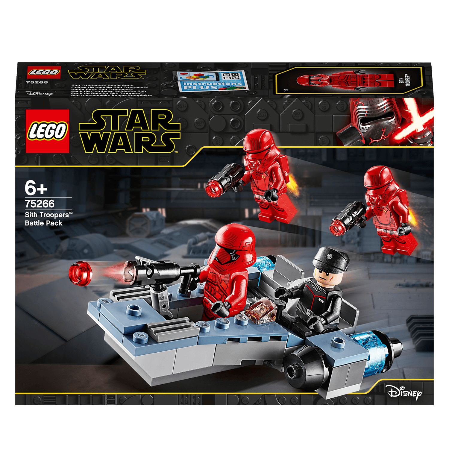 LEGO Star Wars Sith Troopers Battle Pack 75266 with First Order troopers and buildable ship for imaginative play.