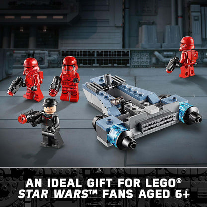 LEGO® Star Wars Sith Troopers Battle Pack Set 75266 featuring First Order troopers and a sleek ship, perfect for fans aged 6+