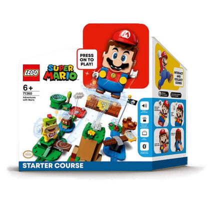 LEGO Super Mario Adventure Starter Course Set 71360 featuring interactive Mario figure and play components.