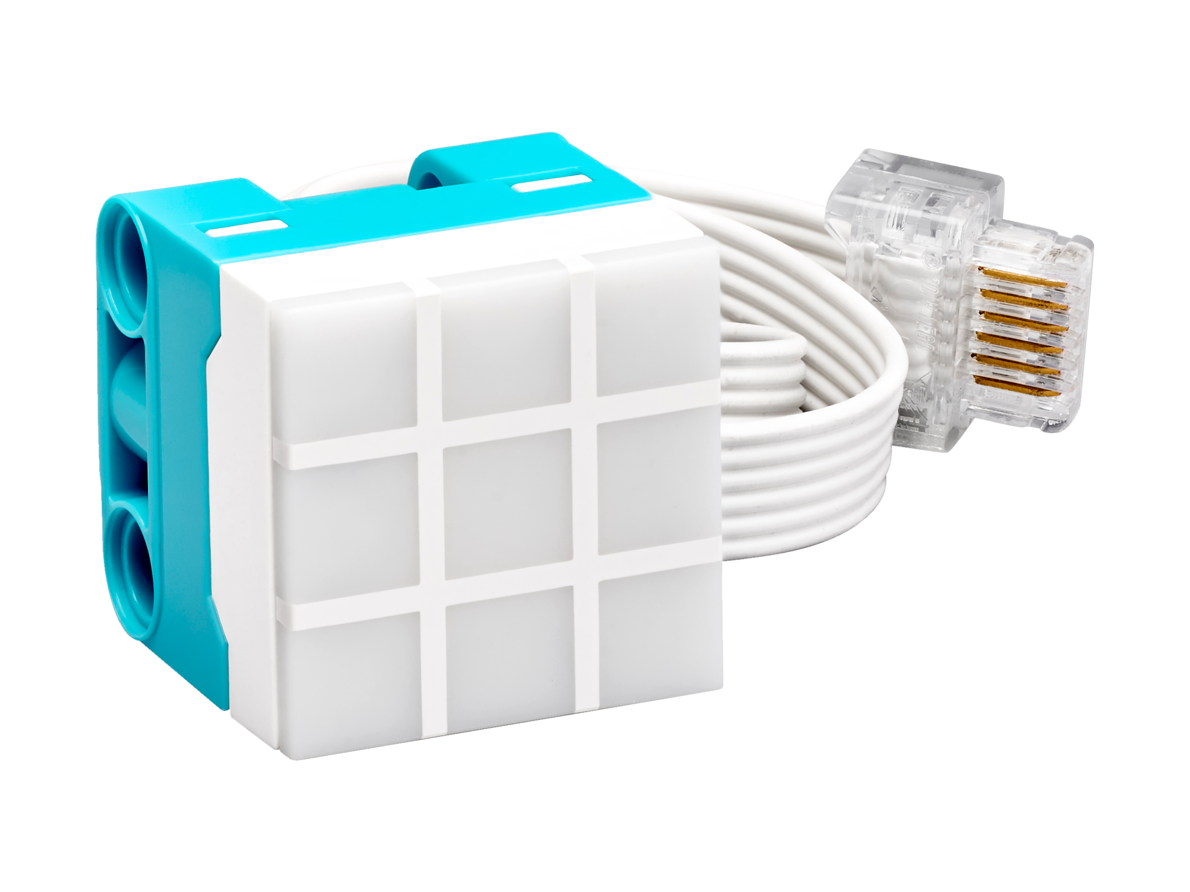 LEGO® Technic™ 3x3 Color Light Matrix 45608 with white and blue design for SPIKE™ models.