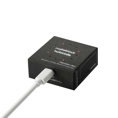 Makeblock HaloCode V2 wireless single board computer with USB connection for IoT projects and coding.