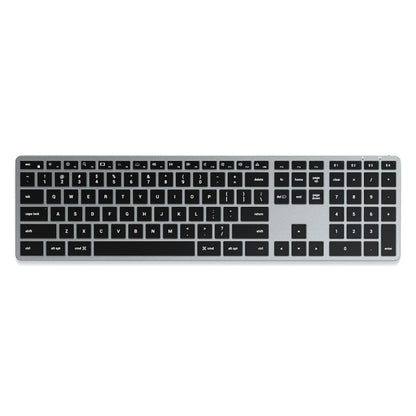 Satechi Slim X3 Bluetooth Backlit Keyboard for Mac with extended layout and USB-C charging.