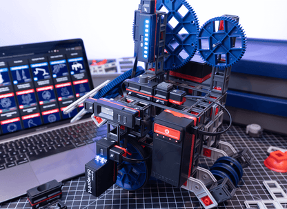Sphero Blueprint Engineering Class Pack showcasing robotic components and laptop resources for STEM education.