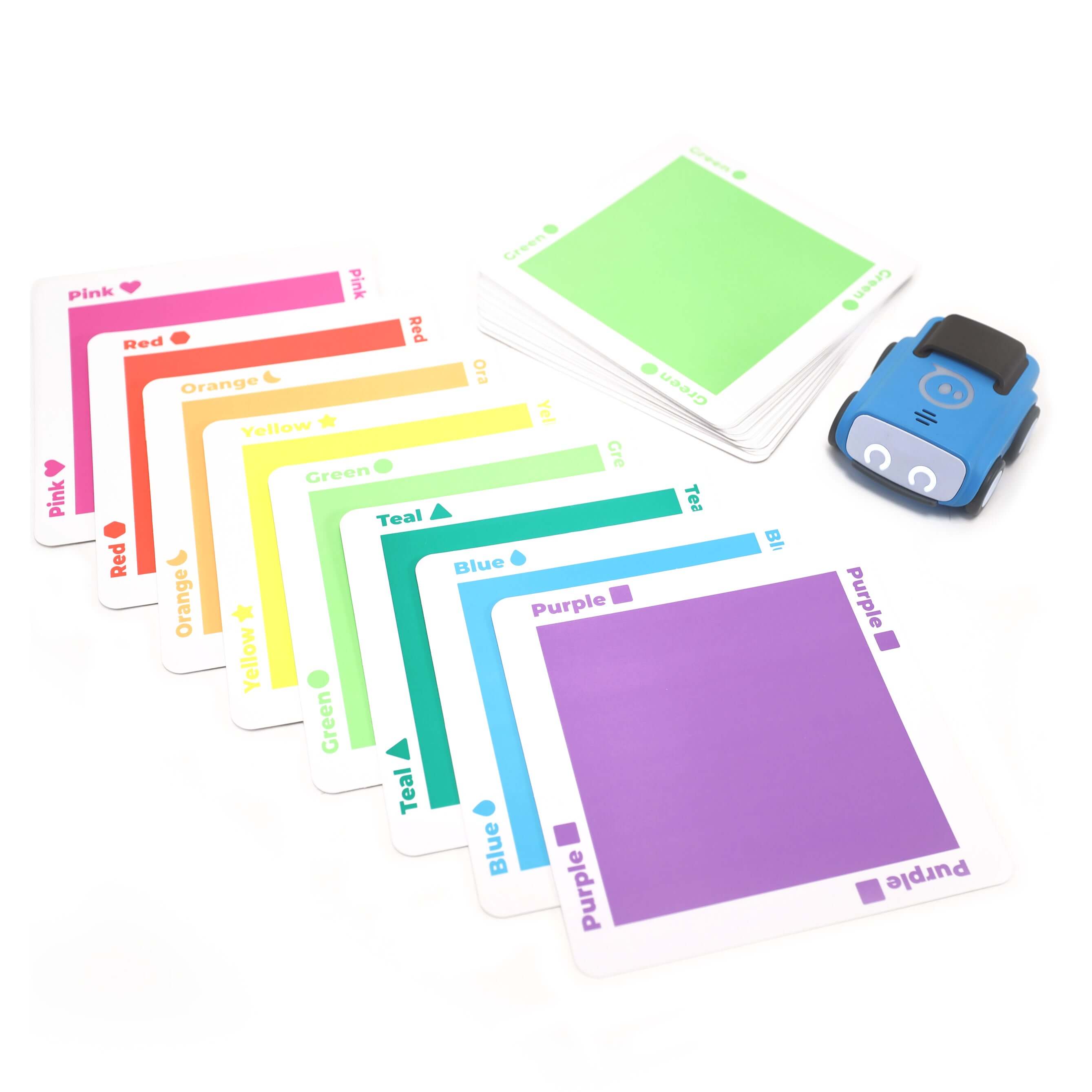 Sphero indi™ robot with color cards for engaging STEAM learning and imaginative play for kids.