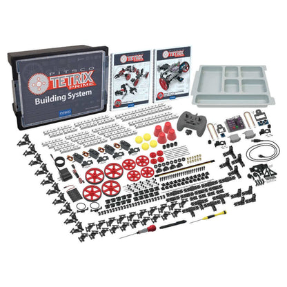 TETRIX® PRIME Dual Control Robotics Set with components, controller, and building system for robotics education.